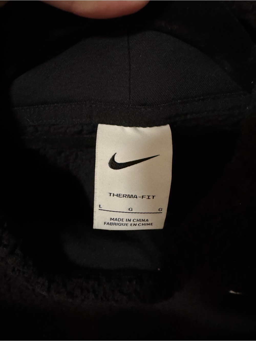 Nike Women's Black Sherpa Drawstring Hem Pullover - Picture 3 of 3